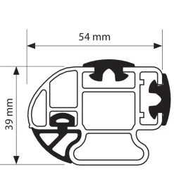 Barra portatutto alluminio - 135 cm  n10035