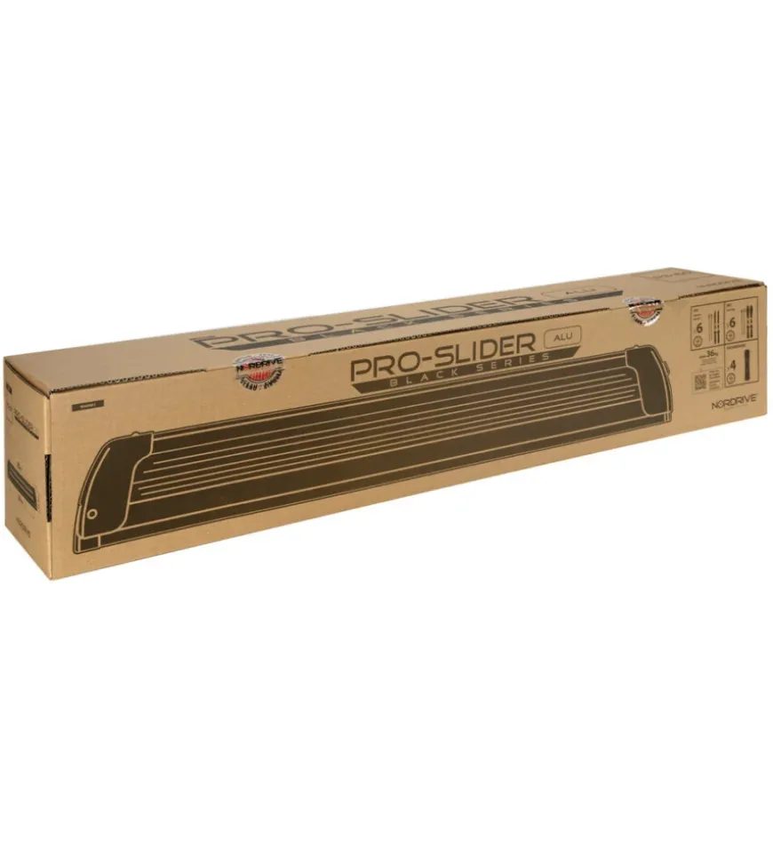 Barre portasci in alluminio nordrive "pro sliders ps-60" nero - n40001
