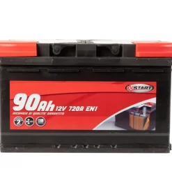 Batteria auto 90ah 12v 720a polo positivo destro cassetta l4