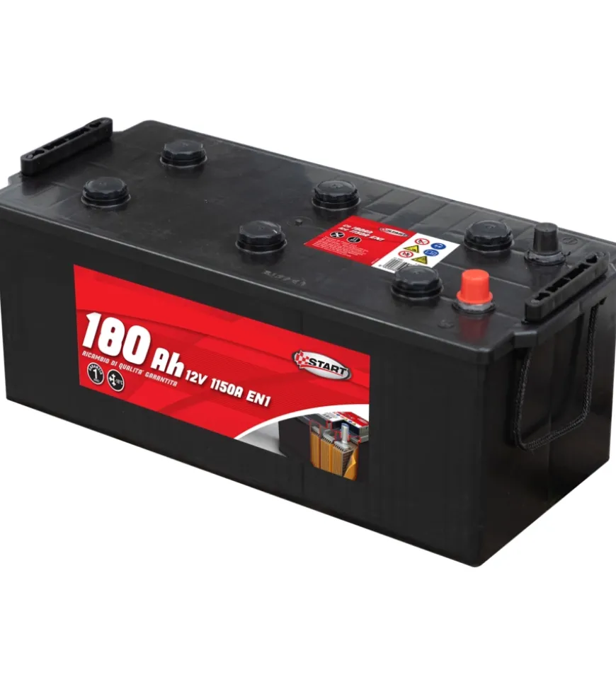 Batteria per autocarro e trattori 180ah 12v 1000a polo positivo sinistro
