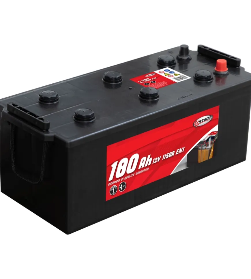 Batteria per autocarro e trattori 180ah 12v 1000a polo positivo sinistro