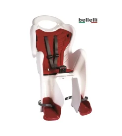 Bellelli seggiolino bici posteriore mr fox bianco rosso