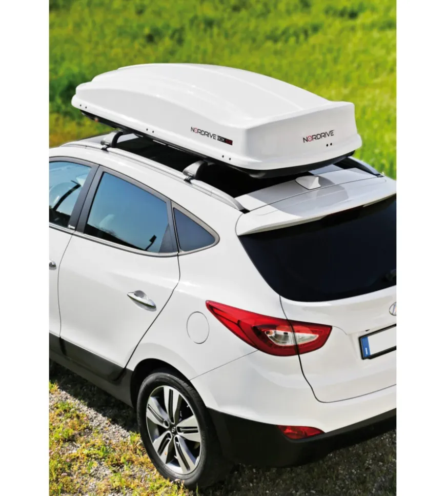 Box tetto per auto nordrive 530 litri in abs argento lucido - n60021