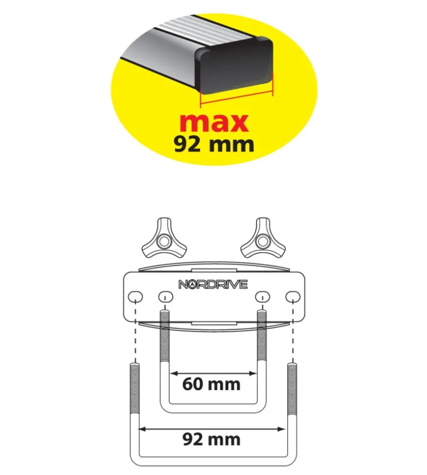 Box tetto per auto nordrive 630 litri in abs argento lucido - n60026