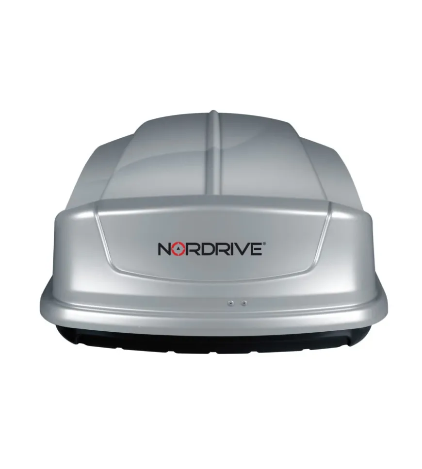 Box tetto per auto nordrive 630 litri in abs argento lucido - n60026