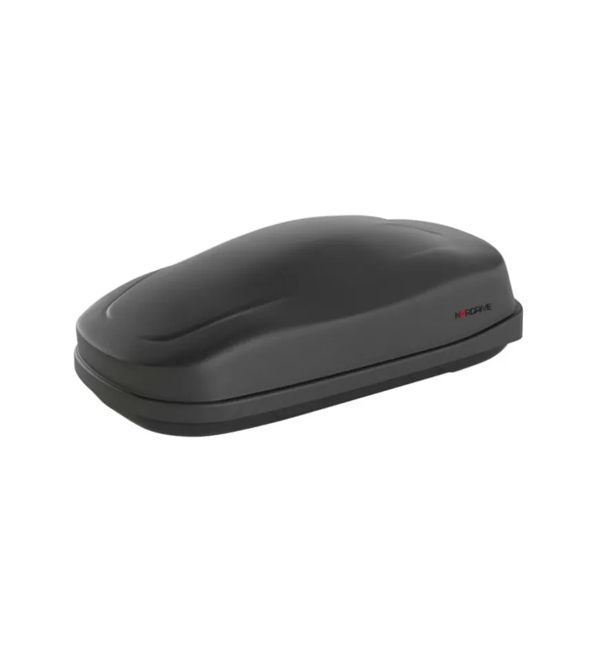 Box tetto per auto nordrive 480 litri in abs nero goffrato - n60045