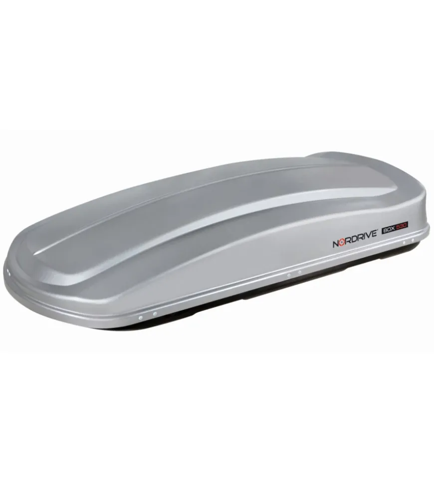 Box tetto per auto nordrive 530 litri in abs grigio goffrato - n60020
