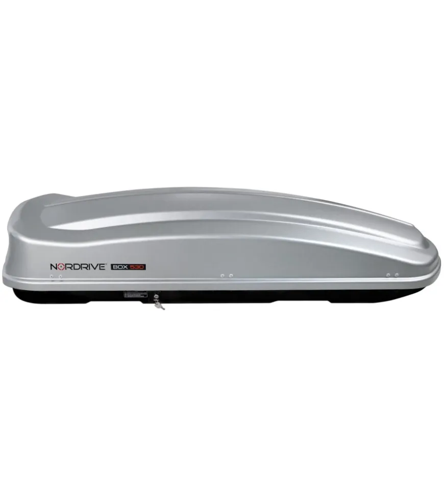 Box tetto per auto nordrive 530 litri in abs grigio goffrato - n60020