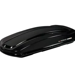 Box tetto per auto nordrive 430 litri in abs con doppia apertura nero lucido - n60015