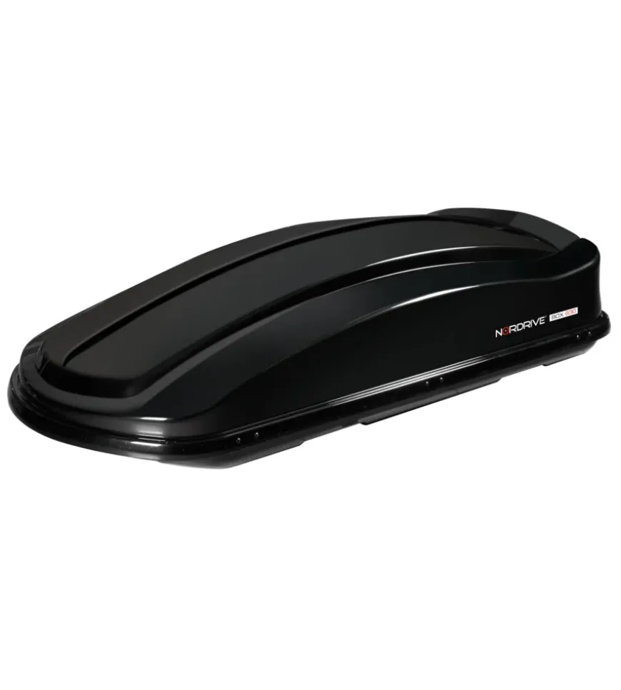 Box tetto per auto nordrive 630 litri in abs con doppia apertura nero lucido - n60029