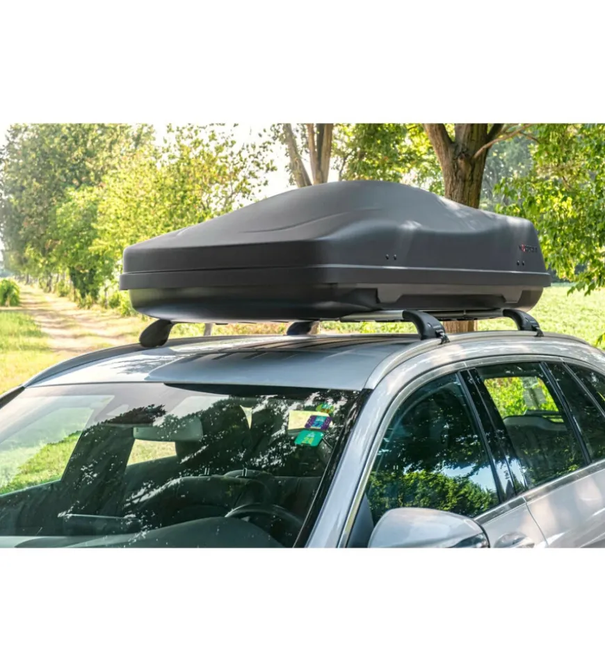 Box tetto per auto nordrive 400 litri in abs nero goffrato - n60040