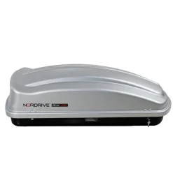Box tetto per auto nordrive 330 litri in abs grigio goffrato - n60000