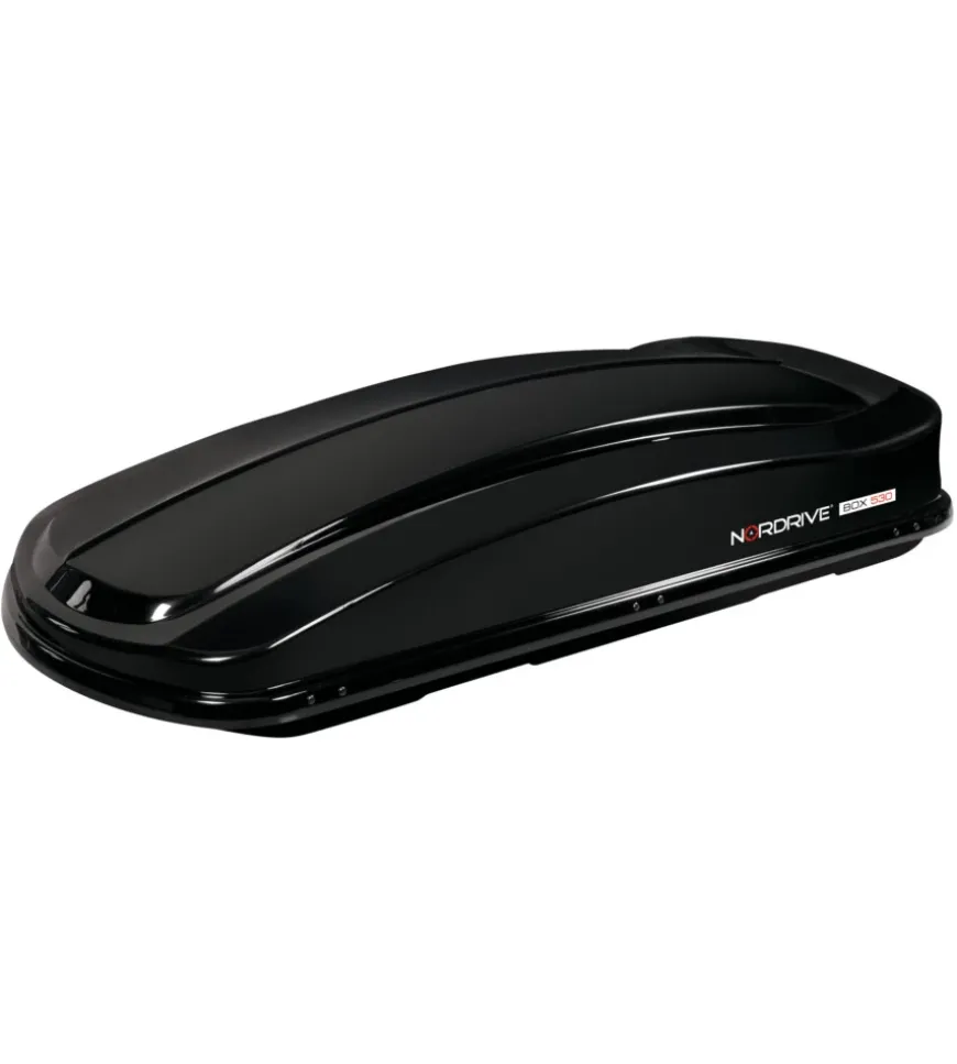 Box tetto per auto nordrive 530 litri in abs con doppia apertura nero lucido - n60025