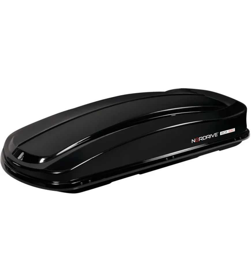 Box tetto per auto nordrive 530 litri in abs nero lucido - n60022