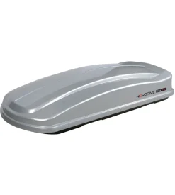 Box tetto per auto nordrive 430 litri in abs argento lucido - n60011