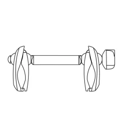 Braccetto ferma telaio da bici a bici per portabici justclick e foldclick  yck609