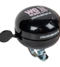Campanello per bicicletta gazzetta dello sport nero, diametro 60 mm