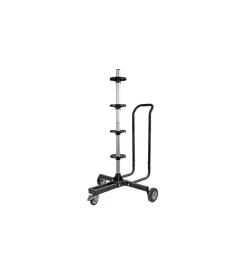 Carrello porta cerchi e pneumatici lampa con supporto ad asta, portata massima 100 kg - 15957