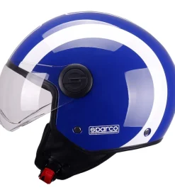 Casco moto sparco sp601 blu/bianco tg.s