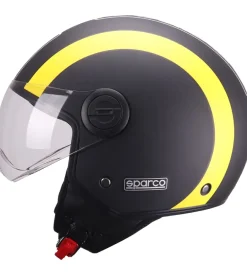 Casco moto sparco sp601 nero/giallo tg.s
