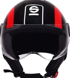 Casco moto sparco sp601 nero/rosso tg.l