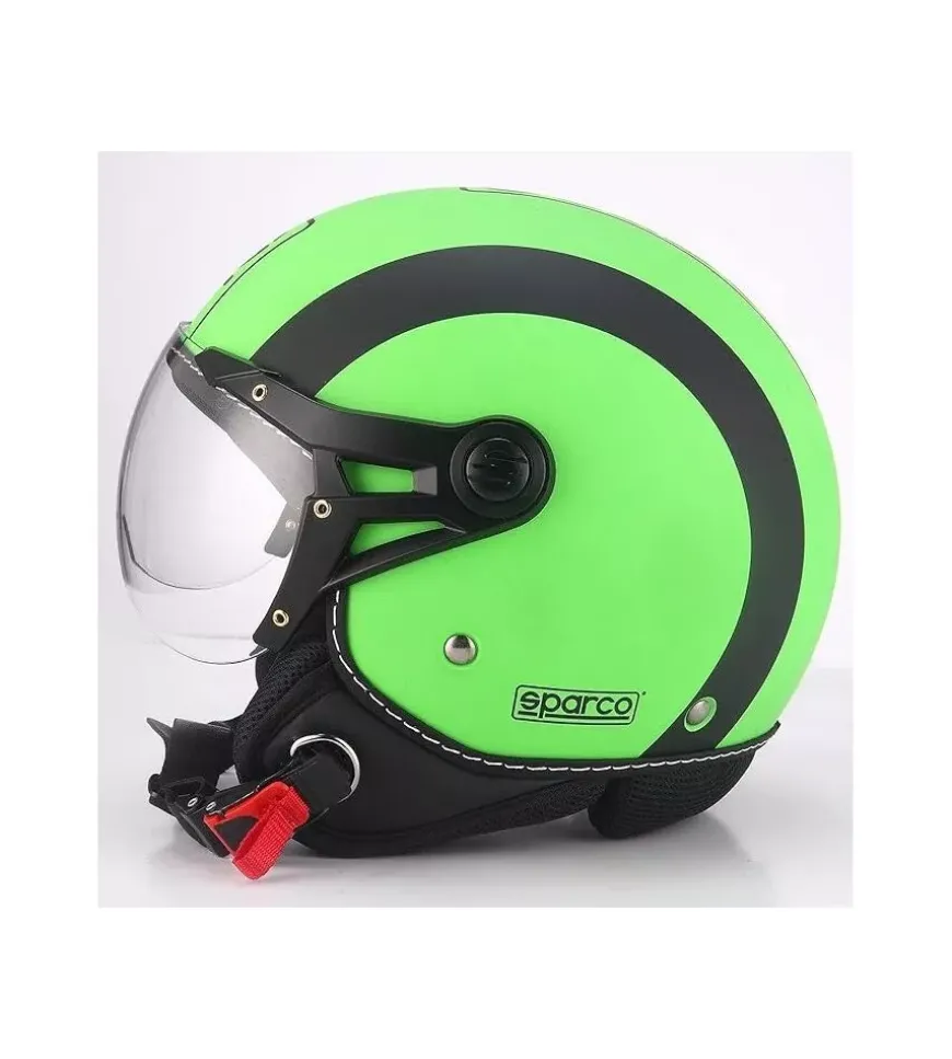 Casco moto sparco "sp501" verde fluo, tg xl
