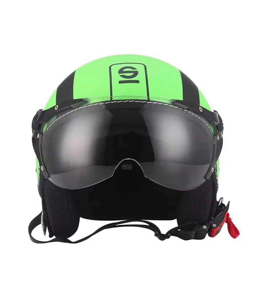Casco moto sparco "sp501" verde fluo, tg xl