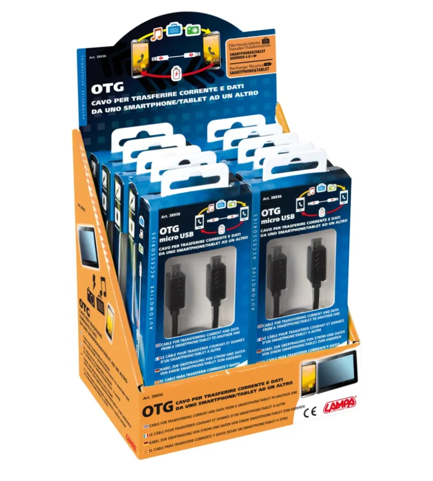 Cavo otg micro usb > micro usb - 30 cm - nero 38936