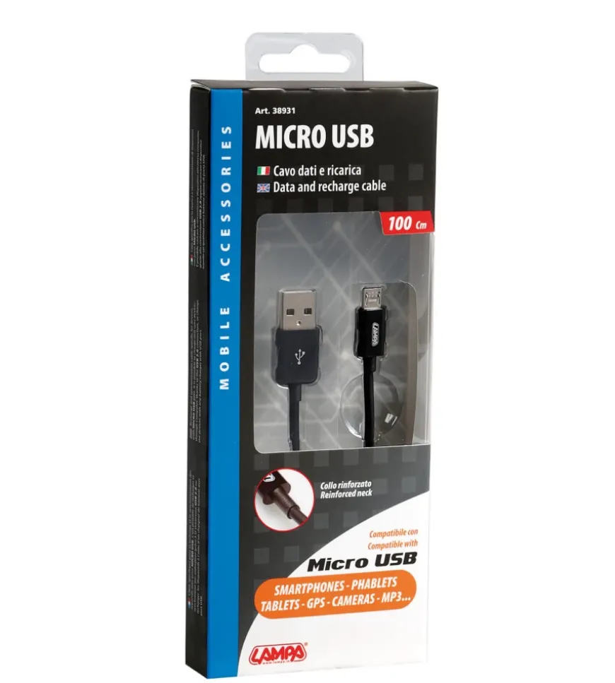 Cavo usb micro usb - 100 cm - nero 38931