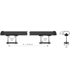 Coppia barre portatutto club in acciaio - s - 110 cm n15001