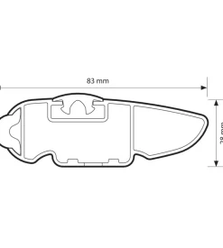 Coppia barre portatutto in alluminio silenzio - l - 128 cm  n15086