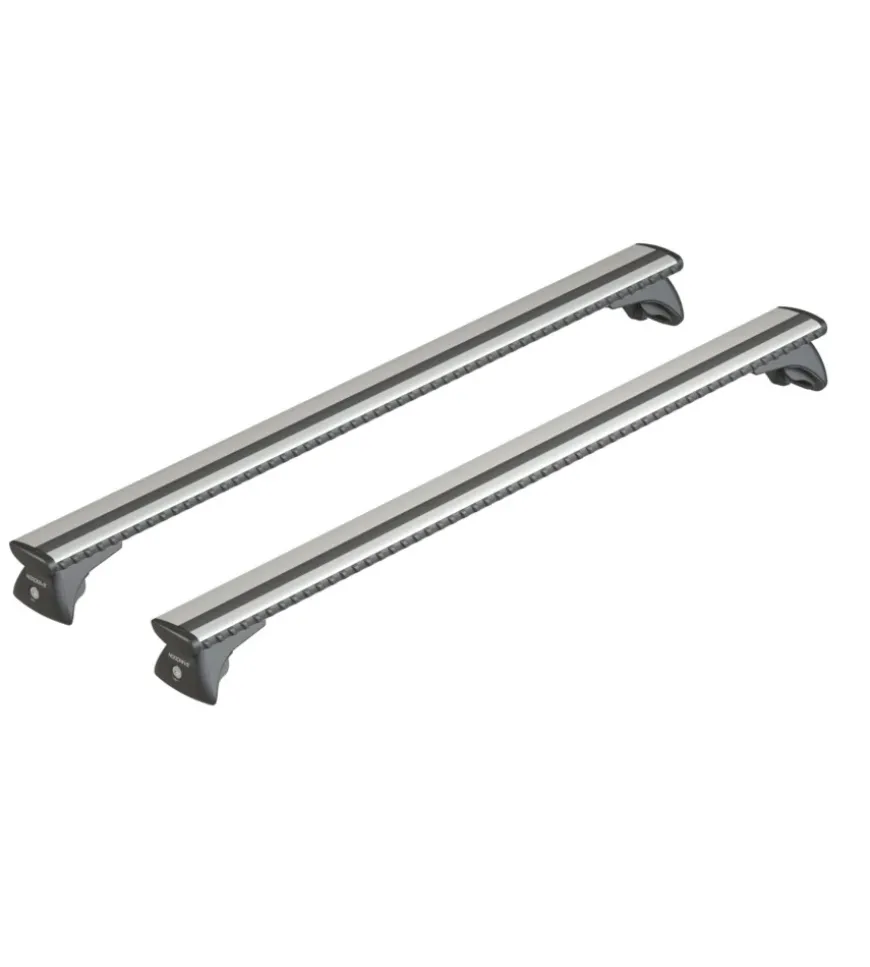 Coppia barre portatutto in alluminio silenzio in-rail - m - 120 cm n15105