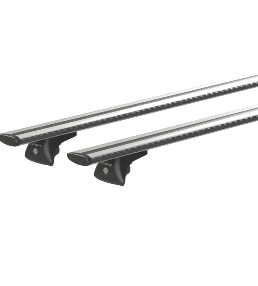 Coppia barre portatutto in alluminio silenzio in-rail - l - 127 cm n15106