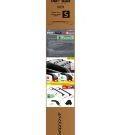 Coppia barre portatutto snap steel telescopiche in acciaio - s - 80÷111 cm  n15014