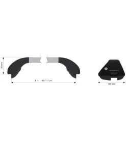 Coppia barre portatutto snap alu telescopiche in alluminio - s - 80÷111 cm n15015