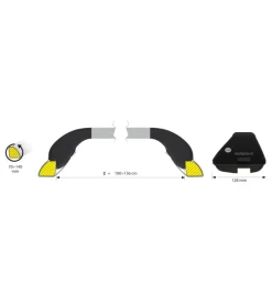 Coppia barre portatutto snap-fit alu telescopiche in alluminio - mis. 2 - 100÷136 cm n15013
