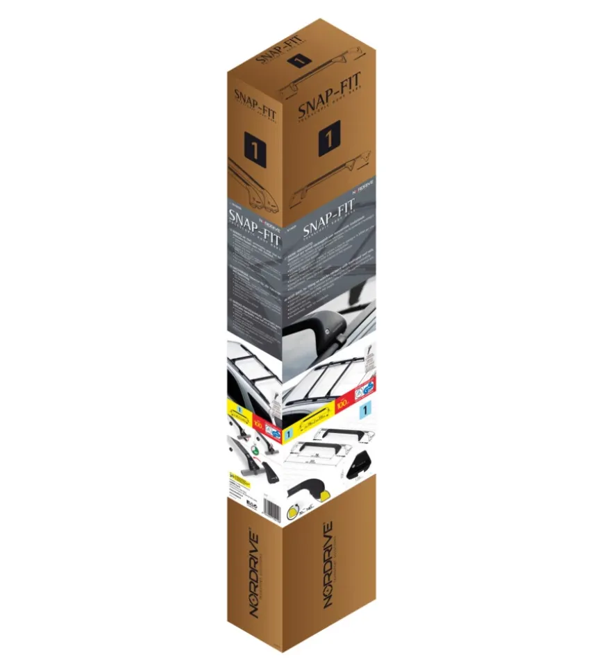 Coppia barre portatutto snap-fit steel telescopiche in acciaio - mis. 1 - 80÷111 cm n15010