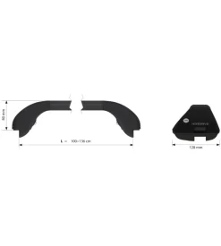 Coppia barre portatutto snap steel telescopiche in acciaio - l - 100÷136 cm n15016