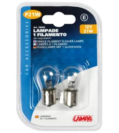 Coppia lampade 1 filamento 21w ba15s 58060
