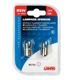 Coppia lampade sfera 12v 5w ba15s  58070