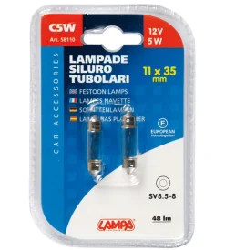 Coppia lampade siluro 5w sv 8.5 11x38  58110