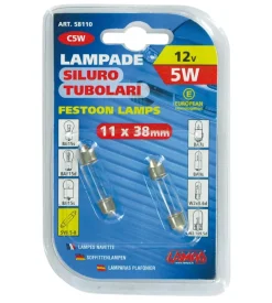 Coppia lampade siluro 5w sv 8.5 11x38  58110