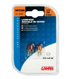 Coppia lampade 12v w2 1x9 5d 5w aran  58106