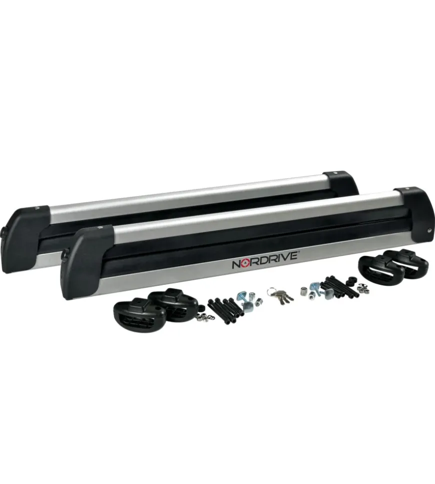 Coppia portasci nordrive "nordic-king evo aluminium nk-60" argento - n40011
