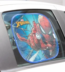 Coppia tendine auto laterali "spiderman" 44x35 cm