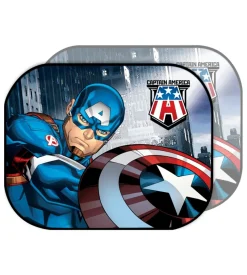 Coppia tendine auto laterali "capitan america", 44x35 cm