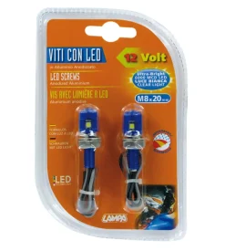 Coppia viti blu .luce bianca  90171