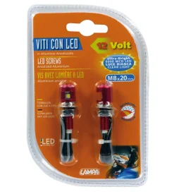 Coppia viti luce rosso  90173