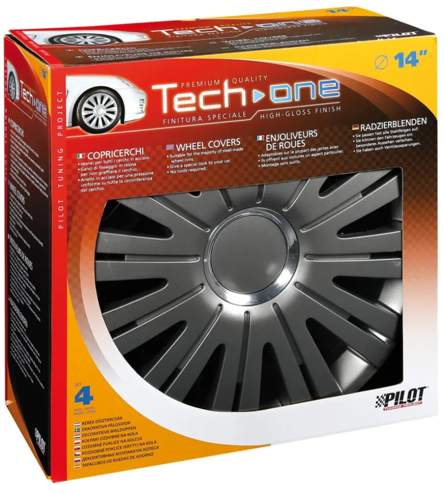 Copricerchi per auto active grafite - ø 14" pilot 31561