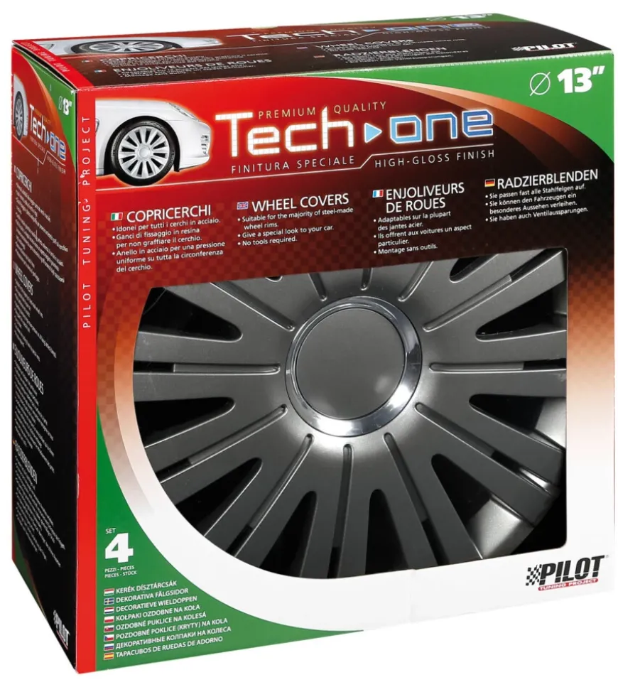 Copricerchi per auto active grafite - ø 13" pilot 31560